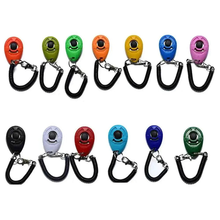 Adjustable Dog Training Clicker with Keychain Strap
