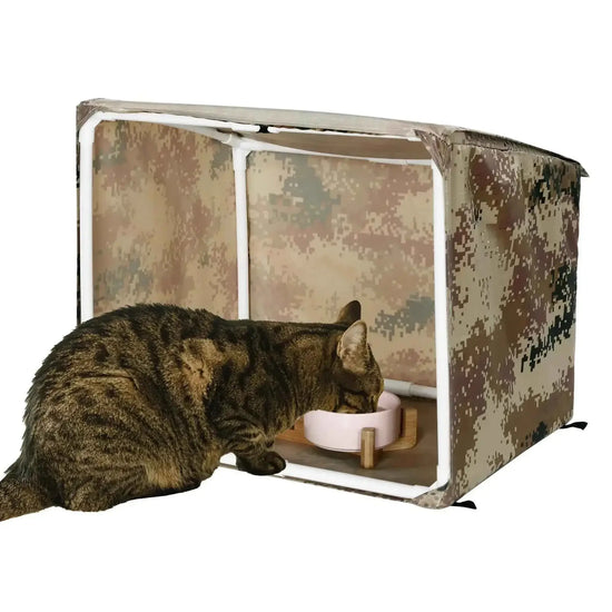 ROYALAY Outdoor Cat Feeding Station for Food & Water