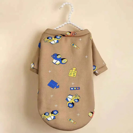 Printed Fleece Sweatshirt for Cats